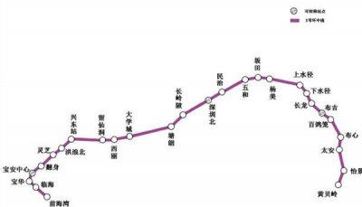 ​深圳5号线地铁线路图及发车时间表 5号线南延线规划图