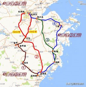 ​杭州至温州，将有四条高铁通道，线路虽弯曲，但最快只需80分钟！