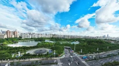 ​俯瞰静安区大宁公园，感受大宁功能区