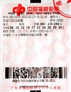 ​佛山“老”彩民自选号码迎好运，斩获南粤风采“36选7”头奖503万元