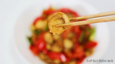 ​0失败！好吃到舔盘的爆炒扇贝肉，吃不够的家常小炒