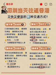 ​深圳到香港交通攻略最强通关指南