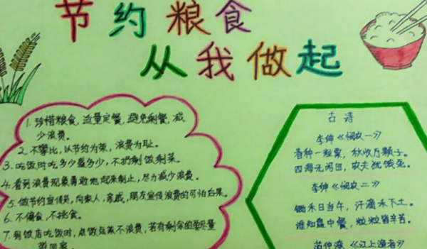 厉行节约反对浪费手抄报内容,小学生厉行节约反对浪费内容图4