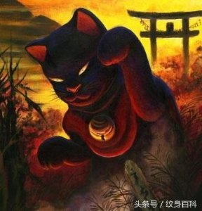 ​招财猫纹身手稿欣赏