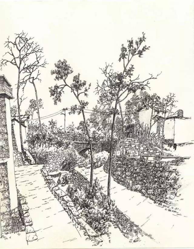 简单好画的风景速写 初学者(风景速写不会画)(22)