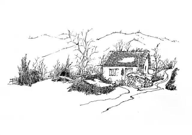 简单好画的风景速写 初学者(风景速写不会画)(16)