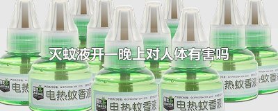 ​灭蚊液开一晚上对人体有害吗