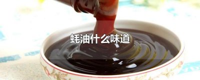 ​蚝油什么味道