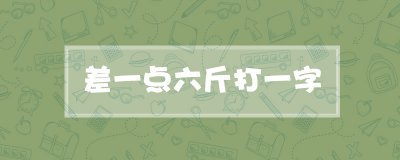 ​差一点六斤打一字