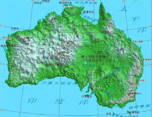 美国本土和澳大利亚东部的地形以什么为主