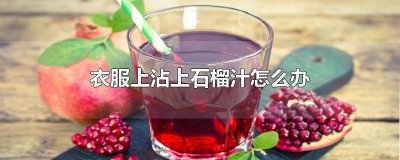 ​衣服上沾上石榴汁怎么办