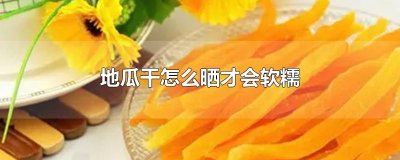 ​地瓜干怎么晒才会软糯