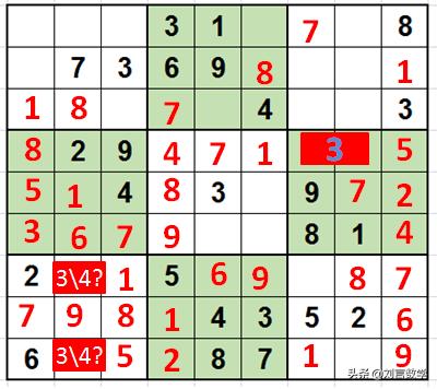 数独九宫格快速挑战高难度讲解（玩转数独之九宫数独高级技巧解题实例）(22)