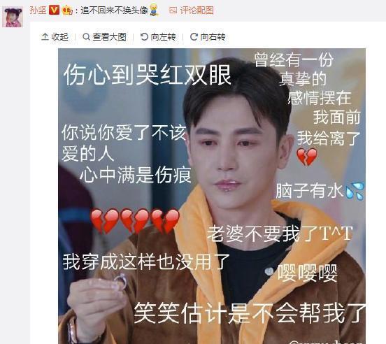 大家是有多恨邹凯？孙坚微博换个头像结果评论区就成了斗图现场！